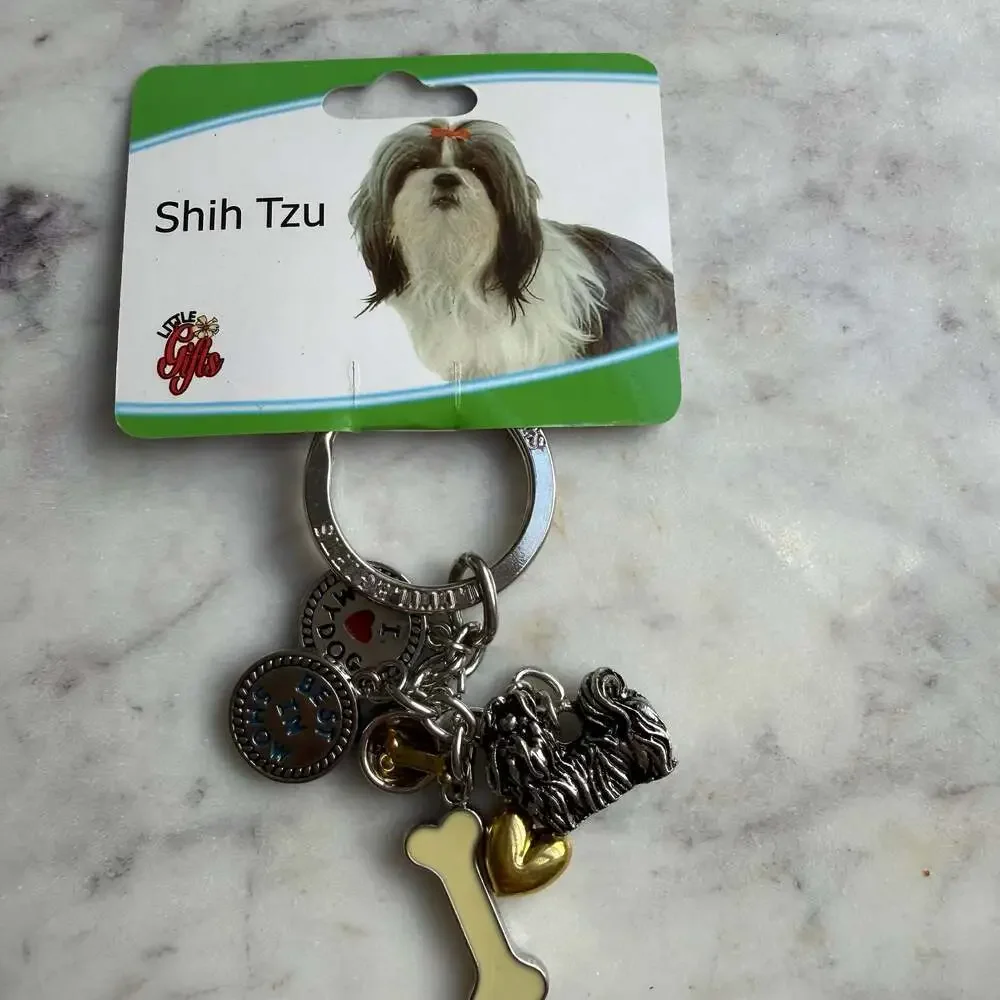 Little Gifts Shih Tzu Keychain With Charms